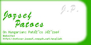 jozsef patocs business card
